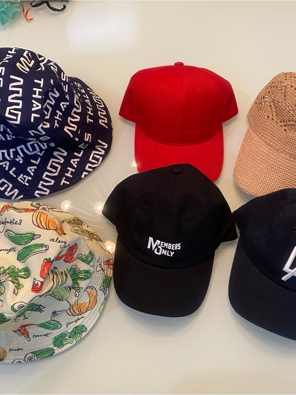 Multi-Brand Hat Bundle - Reversible Bucket Hats, LA Dodgers & Members Only Caps